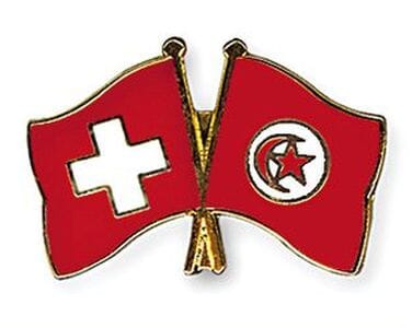 Freundschaftspin Schweiz-Tunesien | Gr&ouml;sse ca. 22mm - Bild 1