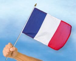 Frankreich Fahne / Flagge am Stab | 30 x 45 cm - Bild 1