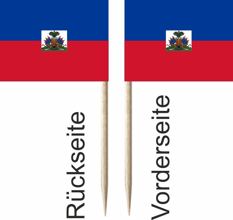 Mini-Fahnen Haiti Pack &agrave; 50 St&uuml;ck | 30 x 40 mm - Bild 2