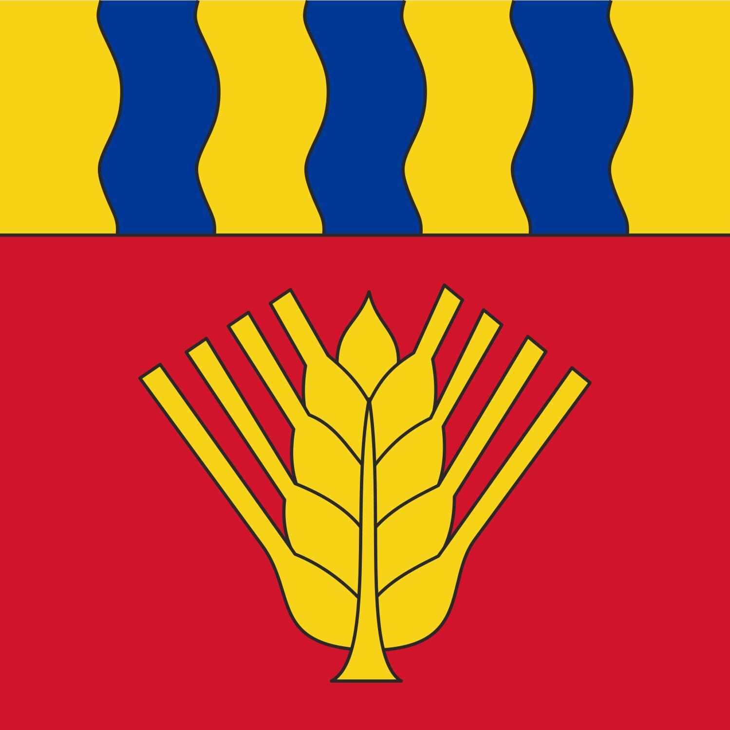 Fahne Gemeinde 3315 B&auml;tterkinden (BE) | 30 x 30 cm und Gr&ouml;sser - Bild 1
