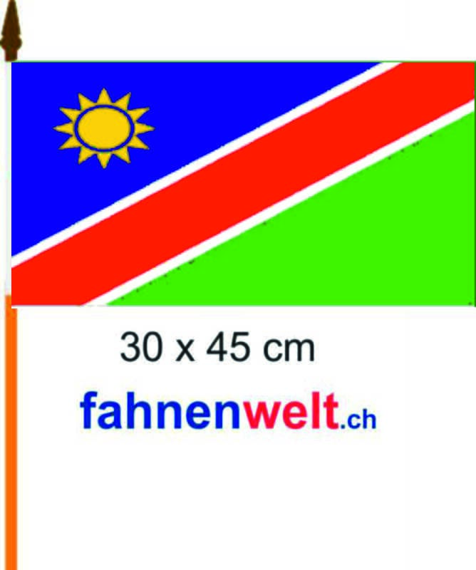 Namibia Fahne / Flagge am Stab | 30 x 45 cm - Bild 1