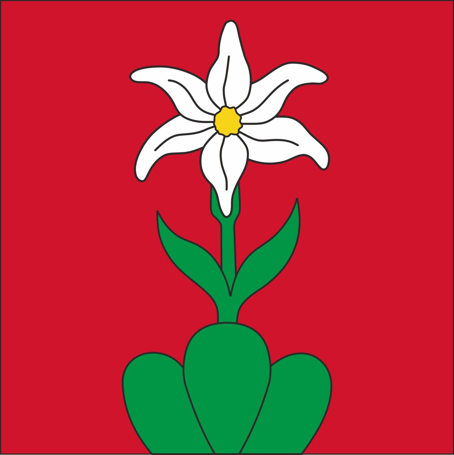 Fahne Gemeinde 6434 Illgau (SZ) | 30 x 30 cm und Gr&ouml;sser - Bild 1