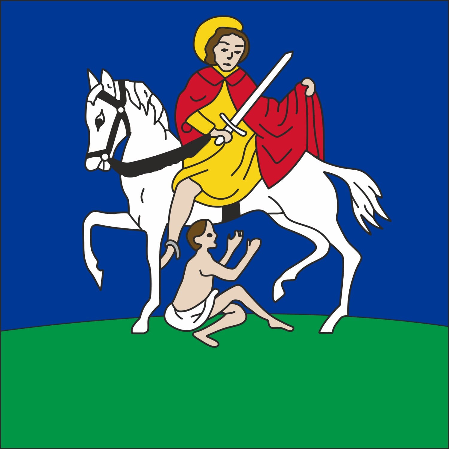 Fahne Gemeinde 1969 St-Martin (VS) | 30 x 30 cm und Gr&ouml;sser - Bild 1