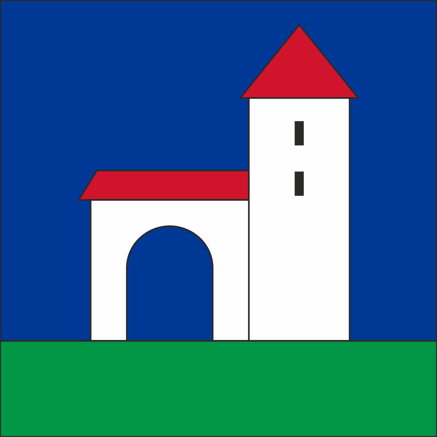 Fahne Gemeinde 6418 Rothenthurm (SZ) | 30 x 30 cm und Gr&ouml;sser - Bild 1