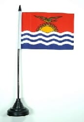 Kiribati Tisch-Fahne mit Fuss | 10 x 15 cm - Bild 1