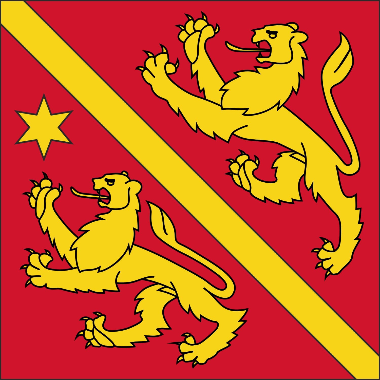 Fahne Gemeinde 8450 Andelfingen (ZH) | 30 x 30 cm und Gr&ouml;sser - Bild 1