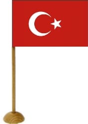 Tischf&auml;hnchen T&uuml;rkei mit Fuss | 45 x 70 mm - Bild 1