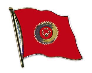 Flaggen Pin Kirgistan / Kirgisistan geschwungen | ca. 20 mm - Bild 1