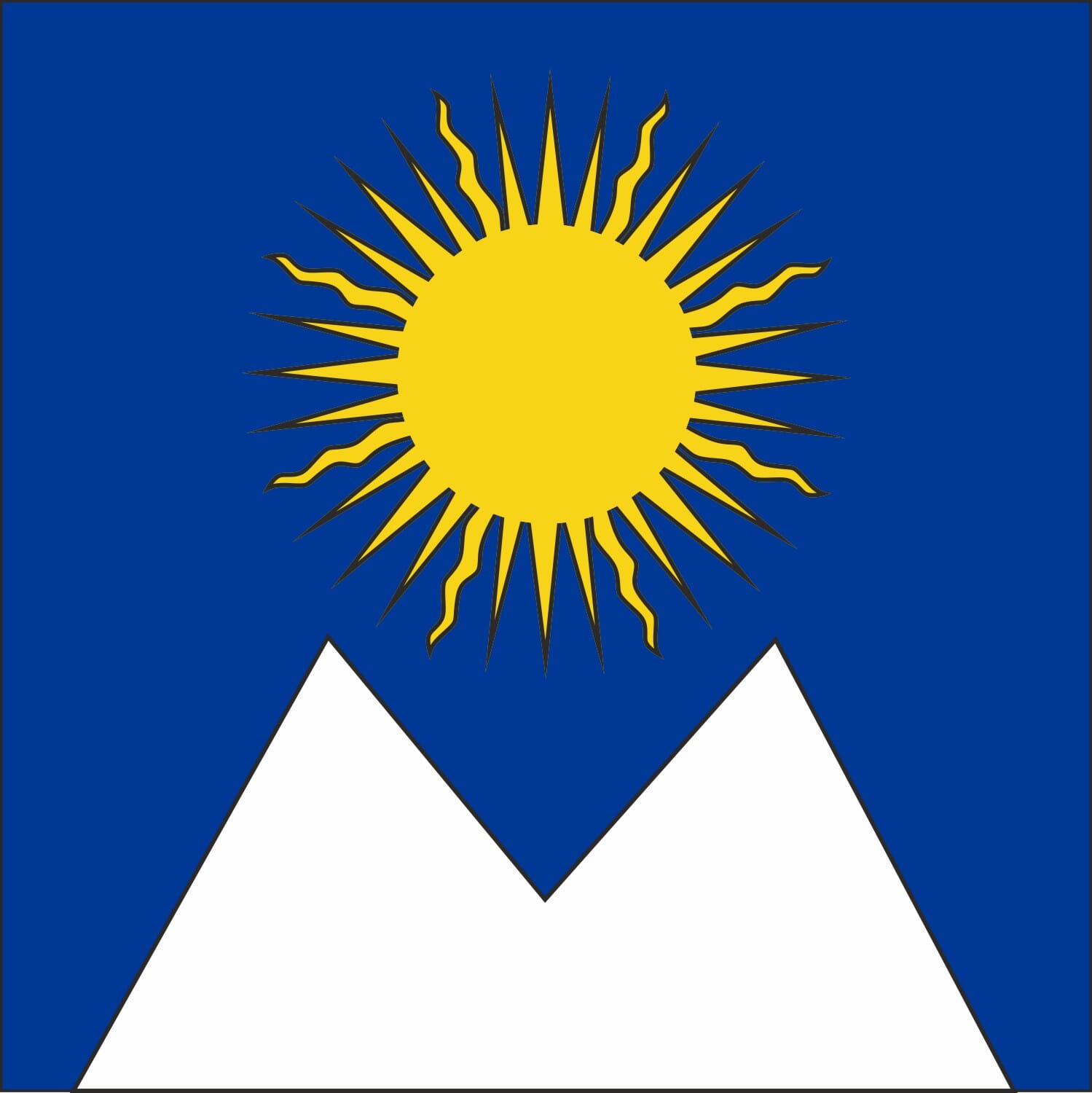 Fahne Gemeinde 7050 Arosa (GR) | 30 x 30 cm und Gr&ouml;sser - Bild 1