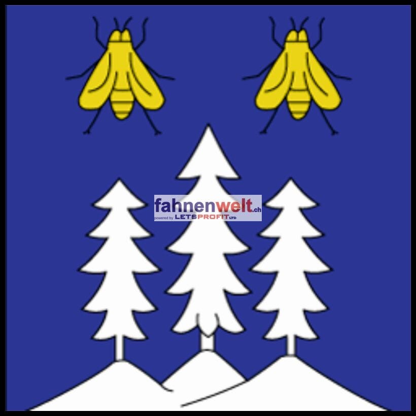 Fahne Gemeinde 1059 Peney-le-Jorat Ehemalige Gemeinde (VD) | 30 x 30 cm und Gr&ouml;sser - Bild 1