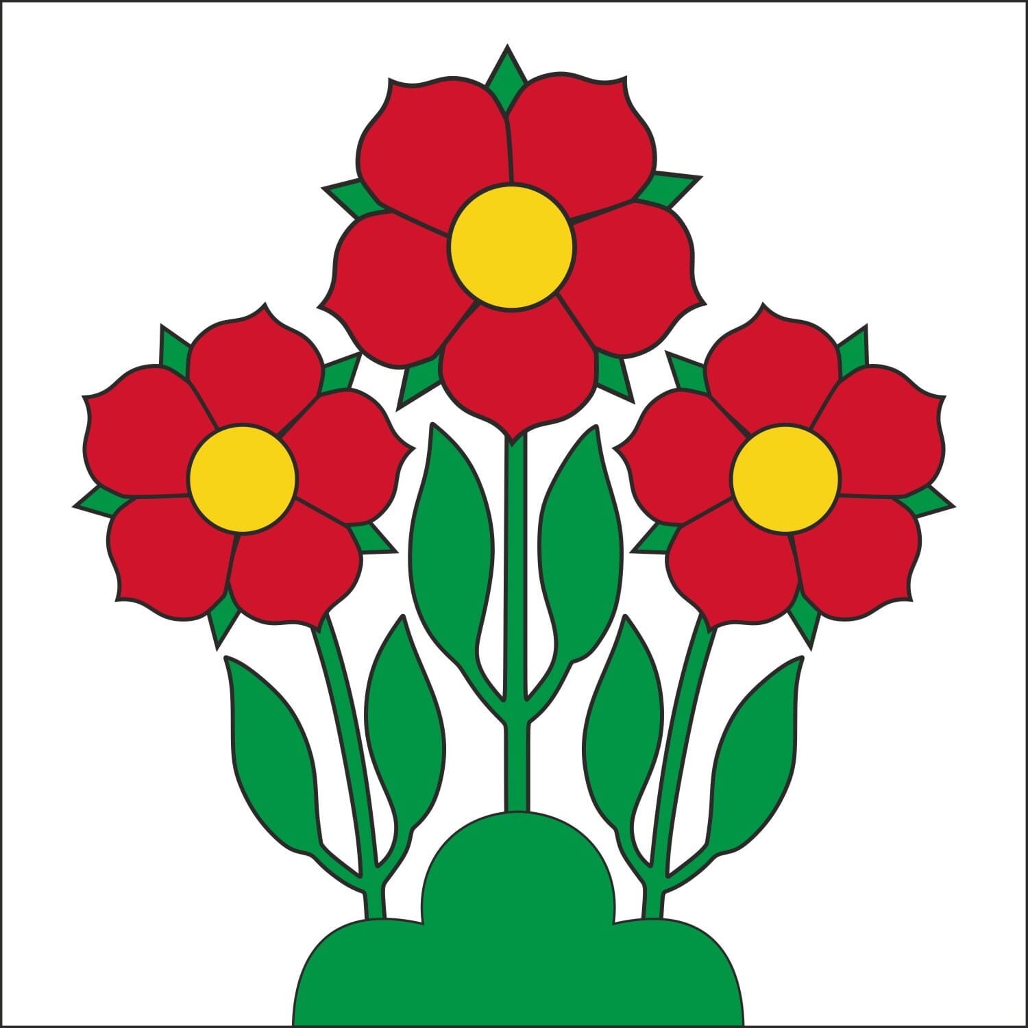 Fahne Gemeinde 5643 Sins (AG) | 30 x 30 cm und Gr&ouml;sser - Bild 1