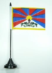 Tibet Tisch-Fahne mit Fuss | 10 x 15 cm - Bild 1