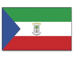 &Auml;quatorialguinea Hissfahne gedruckt im Querformat | 90 x 150 cm - Bild 1