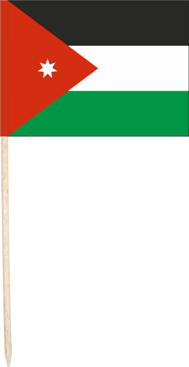 Mini-Fahnen Jordanien Pack &agrave; 50 St&uuml;ck | 30 x 40 mm - Bild 1