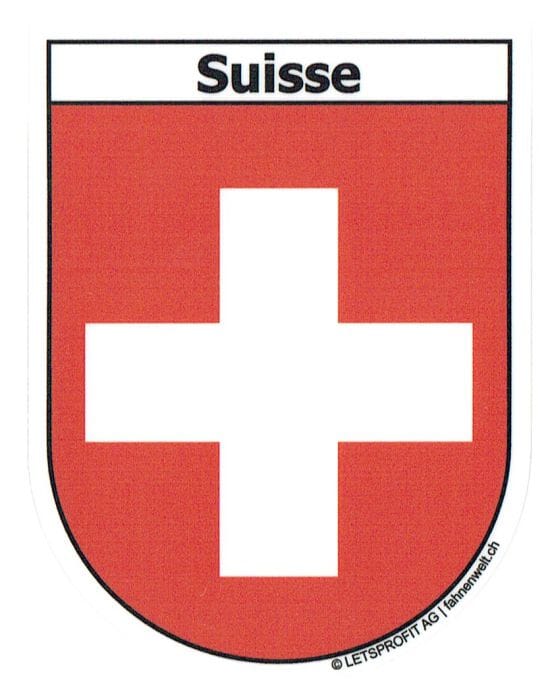 Wappen Suisse Aufkleber CH | ca. 13.5 x 17.7 cm - Bild 1