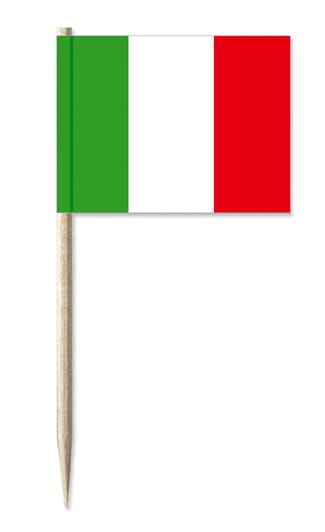 Mini-Fahnen Italien Pack &agrave; 50 St&uuml;ck | 30 x 40 mm - Bild 1