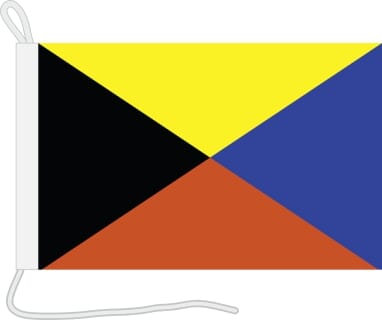Bootsfahne Z-Zulu aus dem Flaggenalphabet | ca. 36 x 30 cm - Bild 1
