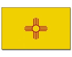 New Mexico Hissfahne gedruckt im Querformat | 90 x 150 cm - Bild 1