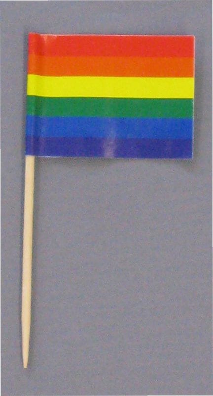 Mini-Fahnen Regenbogen Pack &agrave; 50 St&uuml;ck | 30 x 40 mm - Bild 1