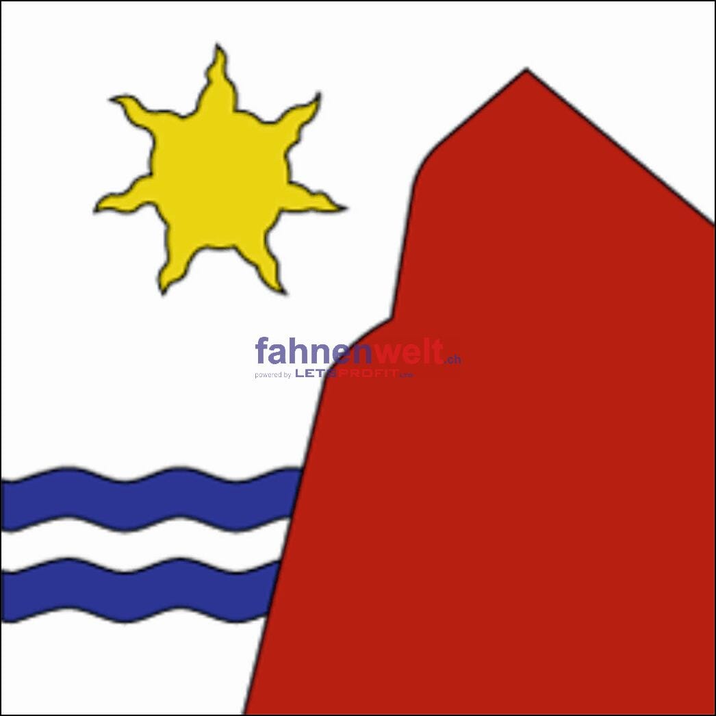 Fahne Gemeinde 6718 Olivone Ehemalige Gemeinde (TI) | 30 x 30 cm und Gr&ouml;sser - Bild 1