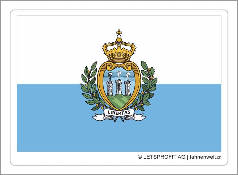 Aufkleber San Marino | 7 x 9.5 cm - Bild 1