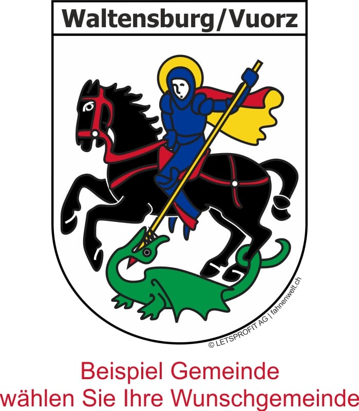 Kleber Ihrer Wunschgemeinde 6.5 x 8.5 cm | Pack &agrave; 10 St&uuml;ck - Bild 1