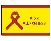 AIDS AWARNESS gedruckt im Querformat | 90 x 150 cm - Bild 1