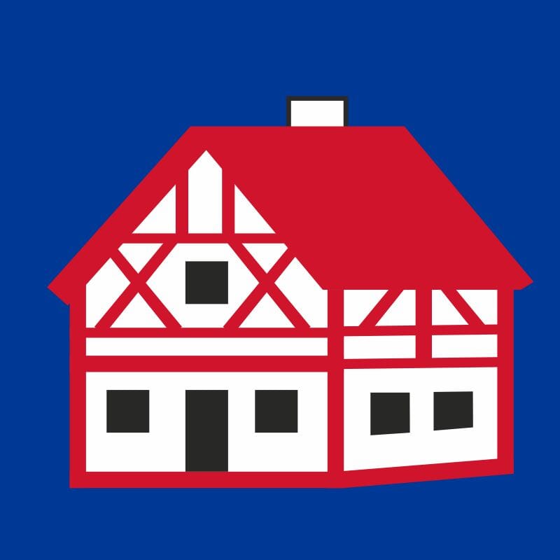 Fahne Gemeinde 8915 Hausen am Albis Vers. 2 (ZH) | 30 x 30 cm und Gr&ouml;sser - Bild 1