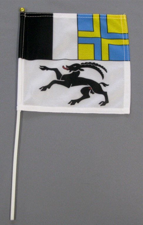 Fahne Graub&uuml;nden am Stab Pack &agrave; 5 oder 15 St&uuml;ck | 20 x 20 cm | Stoff - Bild 1