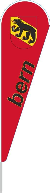 Beach-Flag Kanton Bern in Dropfenform | 224 x 70 cm - Bild 1