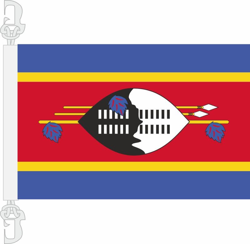 Swasiland / Eswatini Hissfahne gedruckt im Querformat | 30 x 45 cm - Bild 1