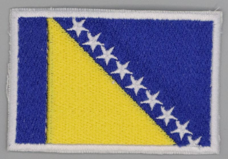 Patch Sticker zum aufb&uuml;geln Bosnien Herzegowina klein | 5.5 x 8 cm - Bild 1