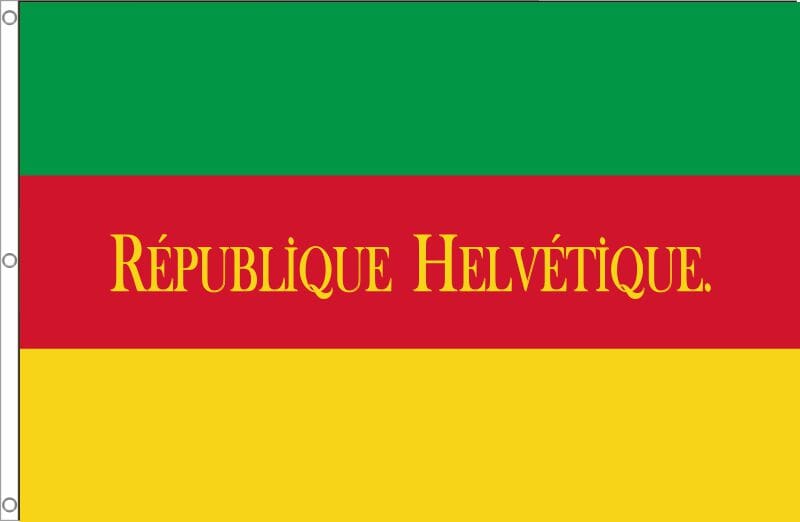 Helvetische Republik / R&eacute;publique helv&eacute;tique Fahne aus Stoff | 150 x 225 cm - Bild 1