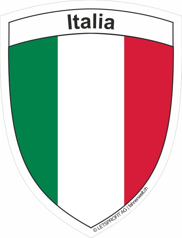 Aufkleber Italien / Italia Wappen | 6.5 x 8.5 cm - Bild 1