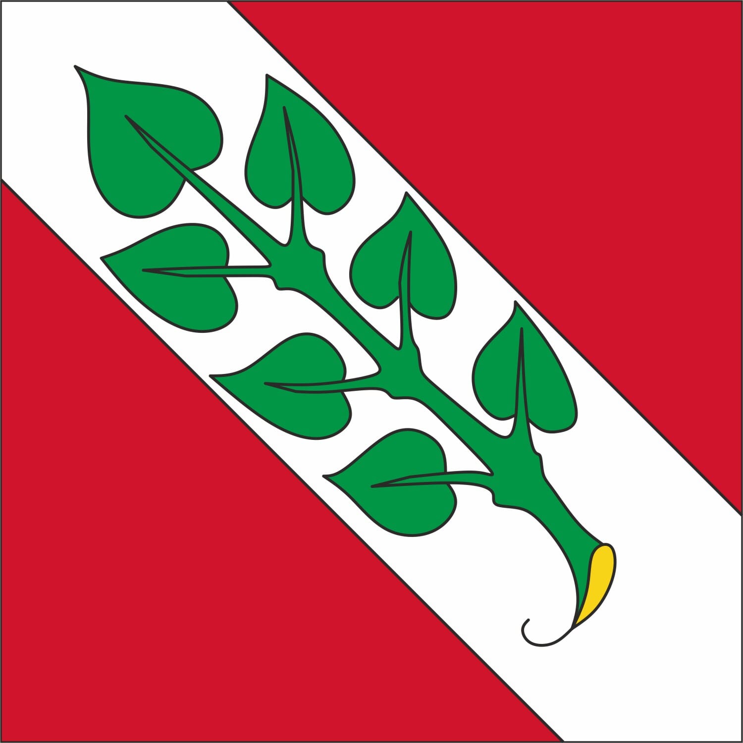 Fahne Gemeinde 6548 Rossa (GR) | 30 x 30 cm und Gr&ouml;sser - Bild 1