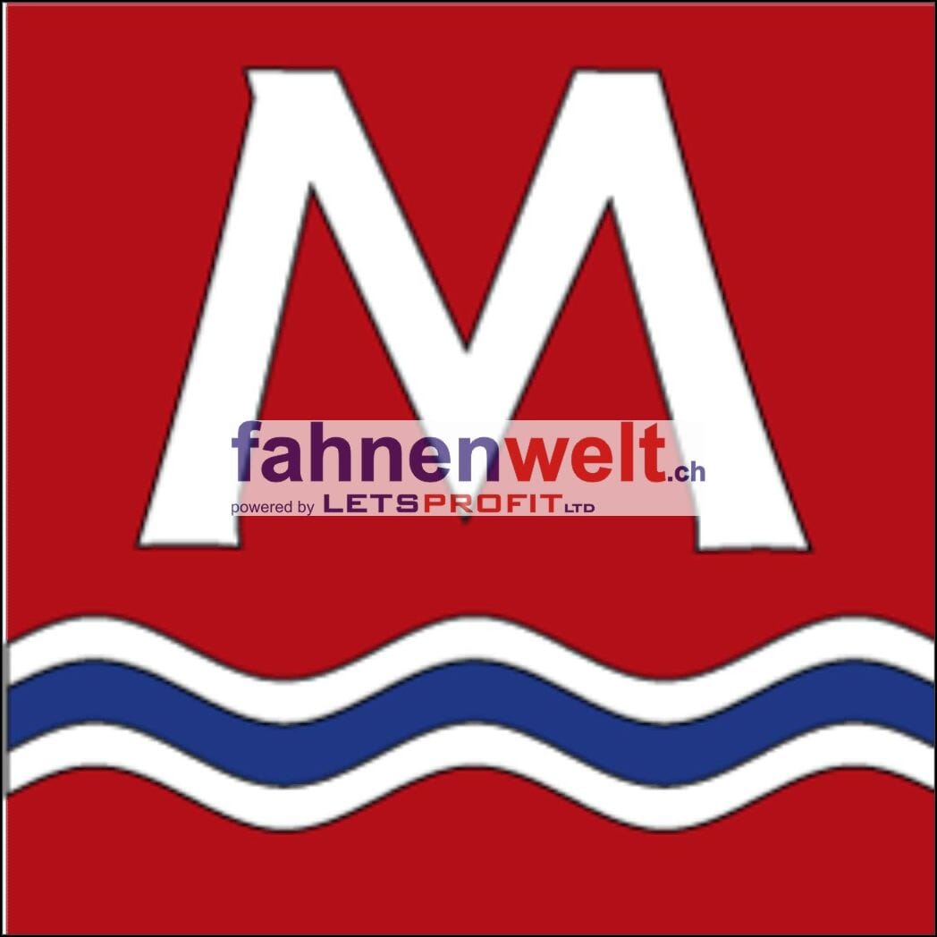 Fahne Gemeinde 7436 Medels Ehemalige Gemeinde (GR) | 30 x 30 cm und Gr&ouml;sser - Bild 1