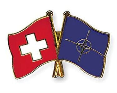 Freundschaftspin Schweiz-NATO | Gr&ouml;sse ca. 22mm - Bild 1