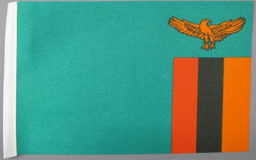 Sambia Tisch-Fahne DeLuxe ohne St&auml;nder | 15.5 x 24 cm - Bild 2