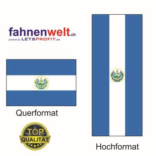 El Salvador Fahne aus Multi-Flag im Hoch- und Querformat | diverse Gr&ouml;ssen - Bild 1