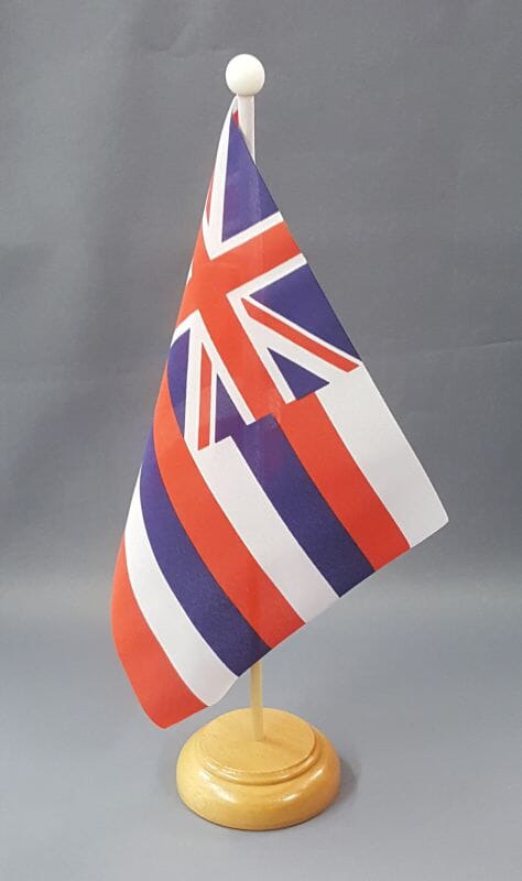 Hawaii Tisch-Fahne gedruckt | 10 x 15 cm - Bild 1
