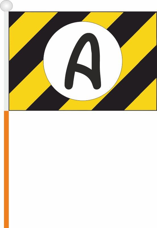Fahne am Stab ohne Nummer | 30 x 45 cm gross | Stoff - Bild 5