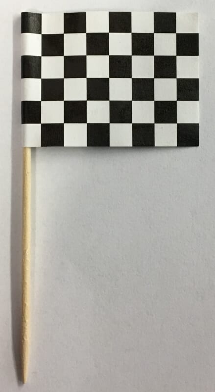 Mini-Fahnen Zielflagge Pack &agrave; 50 St&uuml;ck | 30 x 40 mm - Bild 1