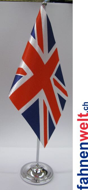 Grossbritannien / UK Tisch-Fahne DeLuxe ohne St&auml;nder | 15.5 x 24 cm - Bild 1