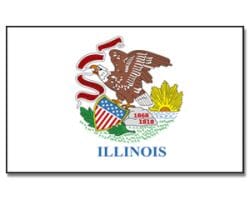 Illinois gedruckt im Querformat | 90 x 150 cm - Bild 1