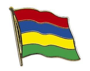 Flaggen Pin Mauritius geschwungen | ca. 20 mm - Bild 1