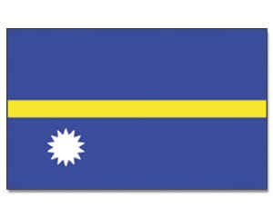 Nauru Hissfahne gedruckt im Querformat | 90 x 150 cm - Bild 1