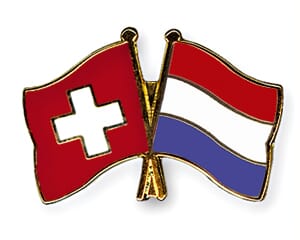 Freundschaftspin Schweiz-Niederlande | Gr&ouml;sse ca. 22mm - Bild 1