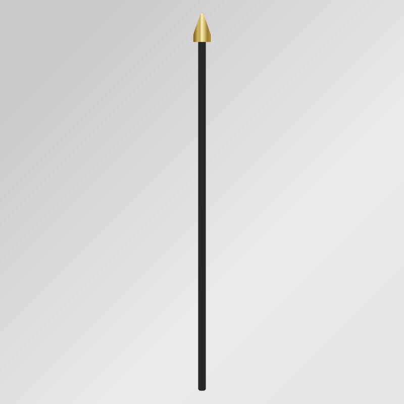 Stab f&uuml;r Tischfahne | goldige Spitze - Bild 1