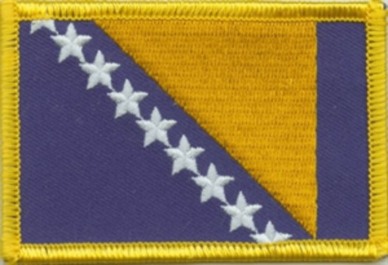 Patch Sticker zum aufb&uuml;geln Bosnien Herzegowina | 5.5 x 9 cm - Bild 1