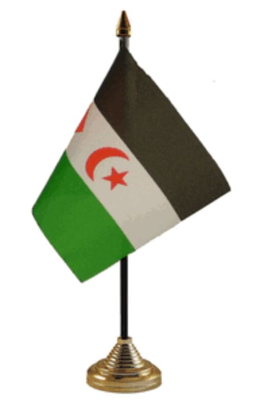 Westsahara Tisch-Fahne gedruckt | 15 x 10 cm - Bild 1